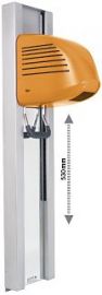 Klicken um zu vergrößern Vendaval Warmluftdusche mit Höhenverstellung (Farbe: aluminium) mit Spiegel