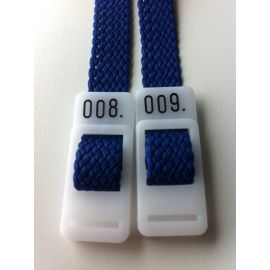 Perlonarmband Transponder Kunststoffnumernschließe mit Nummer