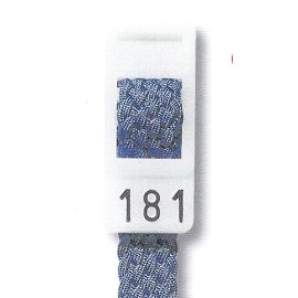 Schlüsselband mit Kunststoffschließe und Nummer Fallschirmseide - Garderobenband